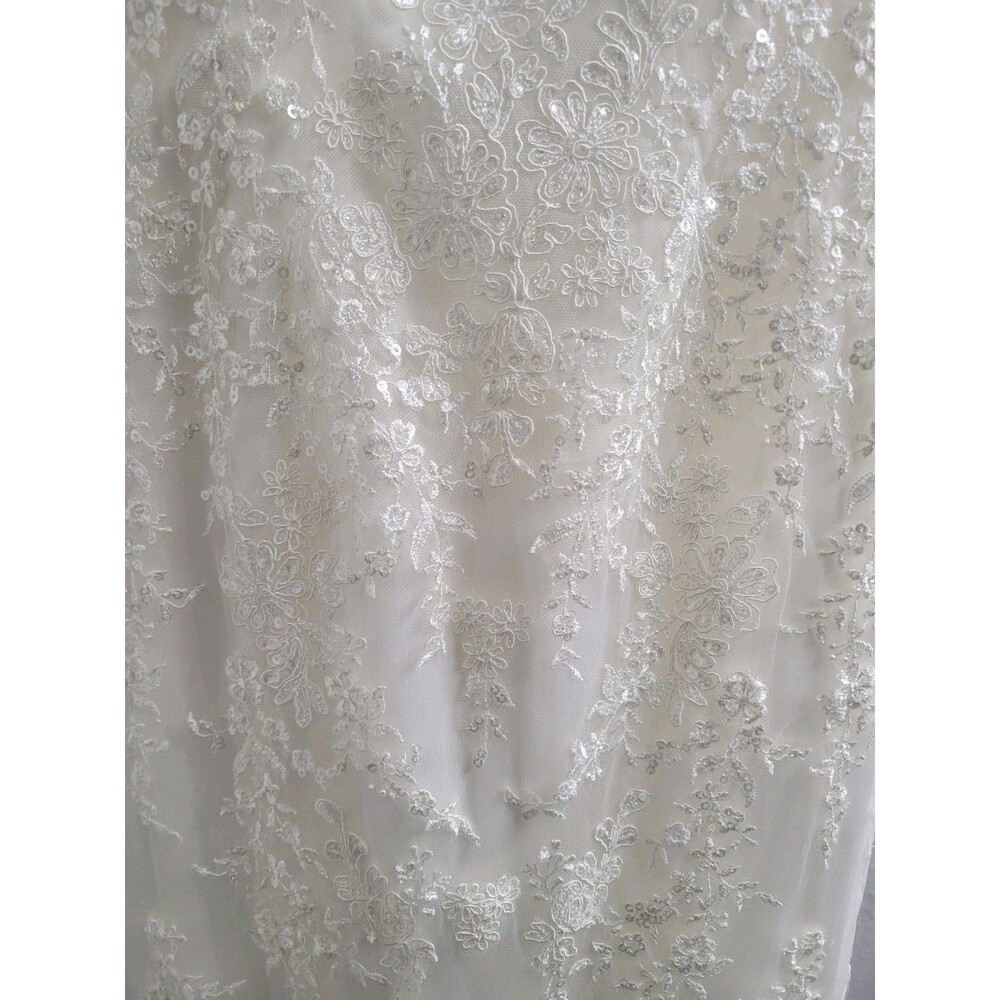 Maggie Sottero Rebecca Ingram Elora Wedding Dress Ivory Sz 2 Lace Fit Flare Gown - Picture 7 of 16